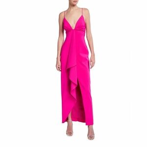 Draped crepe column gown Aidan by Aidan Mattox